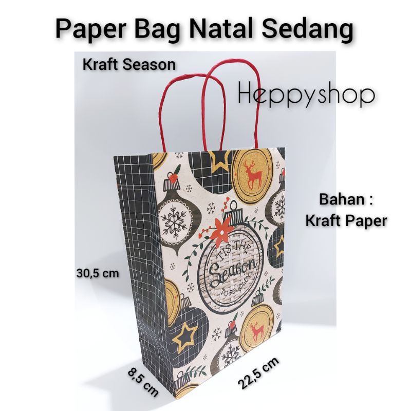 

Paper Bag Natal Sedang, Paper Bag Merry Christmas