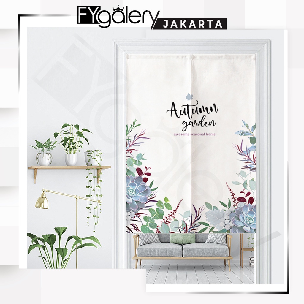 FYGALERYJAKARTA Tirai Kain Noren Tirai Jepang Gorden Jepang Tirai Pintu Pembatas