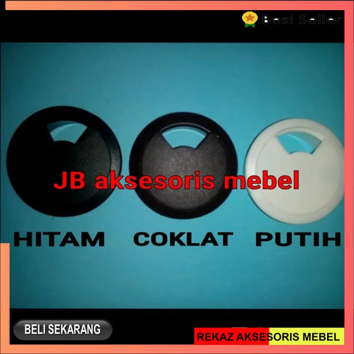 TUTUP LUBANG KABEL MEJA - GROMET PLASTIK
