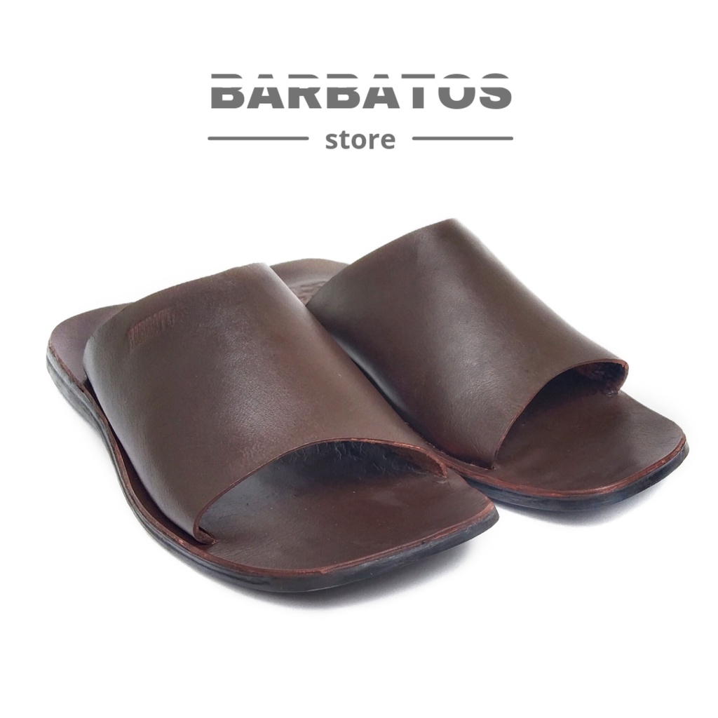 BARBATOS | Sandal Kulit Asli  Kokop Pria | Sandal Kulit Asli Casual | Kokop