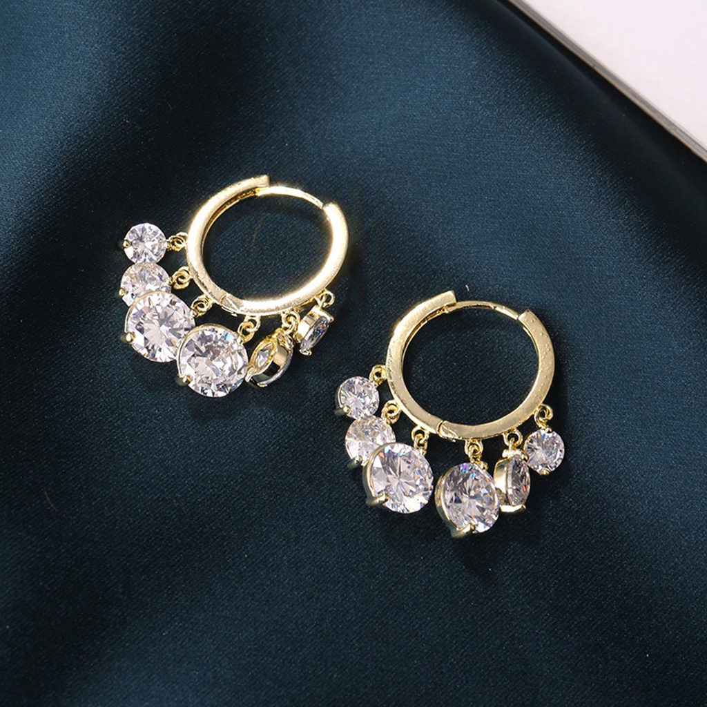 Hu Hu Hu Hu Hu Alat Bantu Pasang Kacamata♡ 1 Pasang Anting Hoop Bahan Alloy Tahan Korosi Untuk Wanita