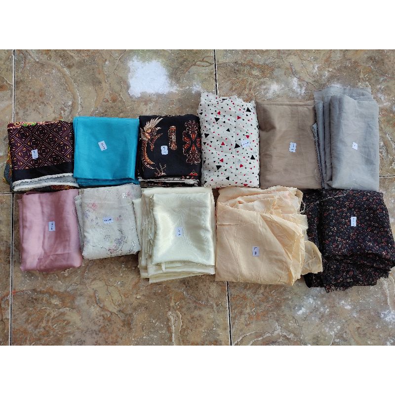 kain perca sisa jahit motif batik etnik kain satin kain motif
