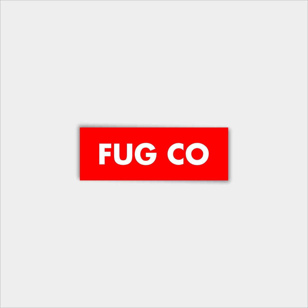 

Stiker brand stiker distro Fug Co bahan anti air