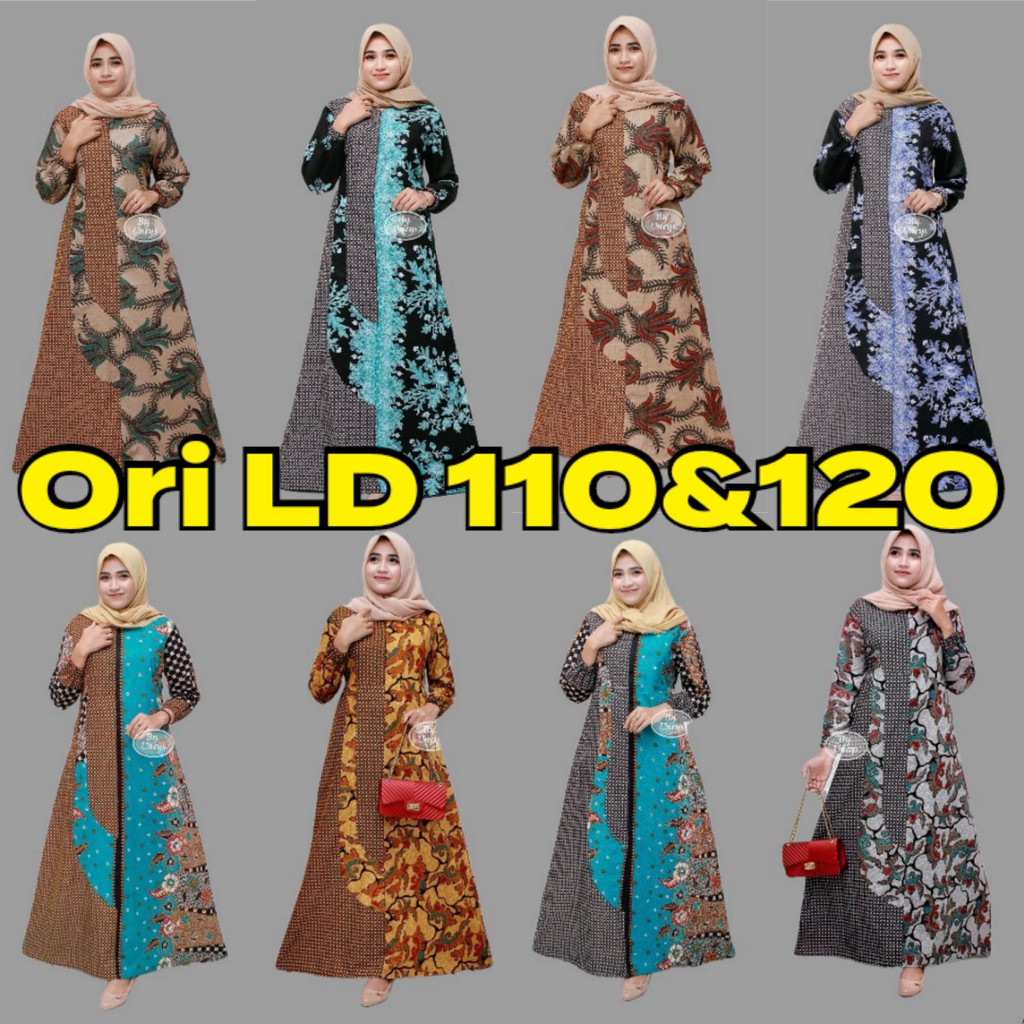 GAMIS JUMBO LD 120 GAMIS KATUNGAMIS LD120 GAMIS BATIK COUPLE MODEL GAMIS BATIK KOMBINASI