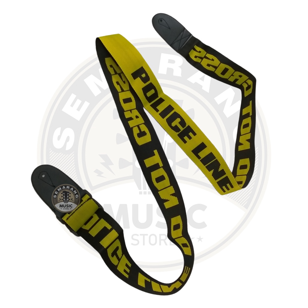 Strap Gitar dan Bass Police Line Do Not Cross