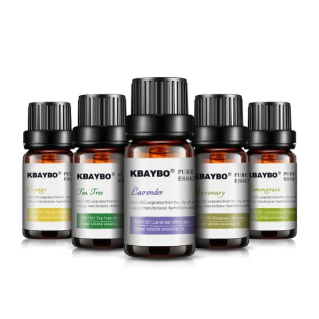 Kbaybo Minyak Esensial untuk Aromaterapi Diffusers Lavender Tea Lemongrass Tea Rosemary Oranye