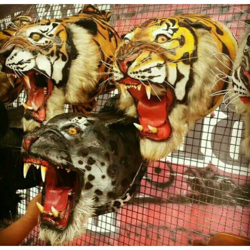 bisa JTR kepala macan harimau TOPENG Macan Barongan devil