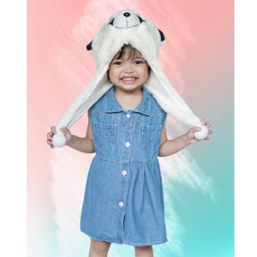 CARVA  PALING KEREN Dress Anak Soft Jeans Evelyn