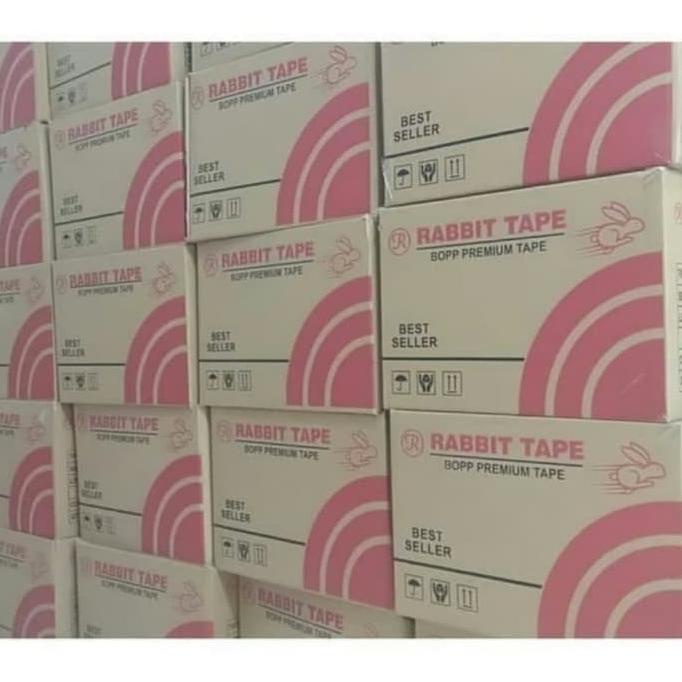 

Lakban Rabbit Tape 45mm x 100 yard / Kualitas Ok (Dus)