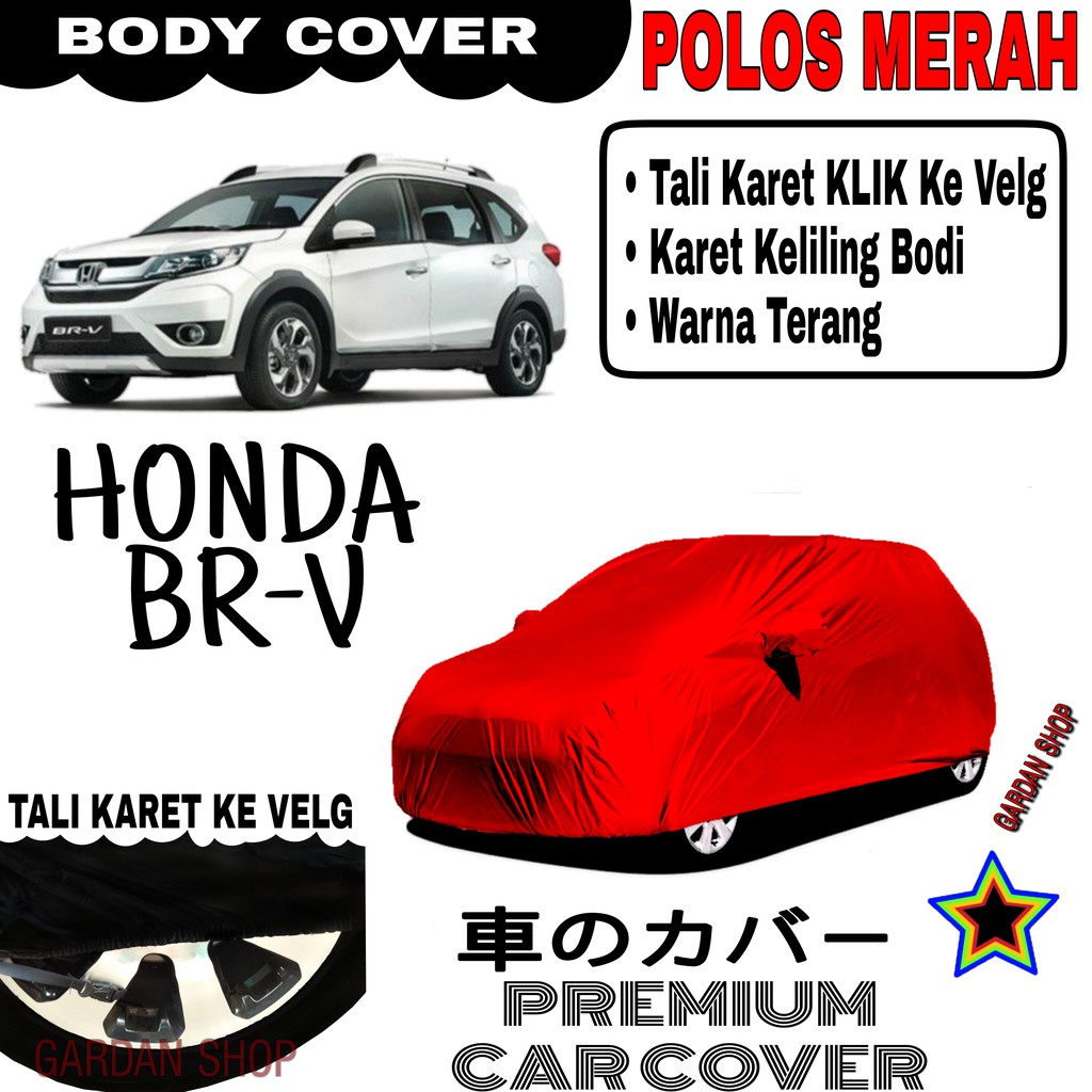 Sarung Mobil HONDA BR-V Polos MERAH Body Cover Penutup Body Br-v PREMIUM