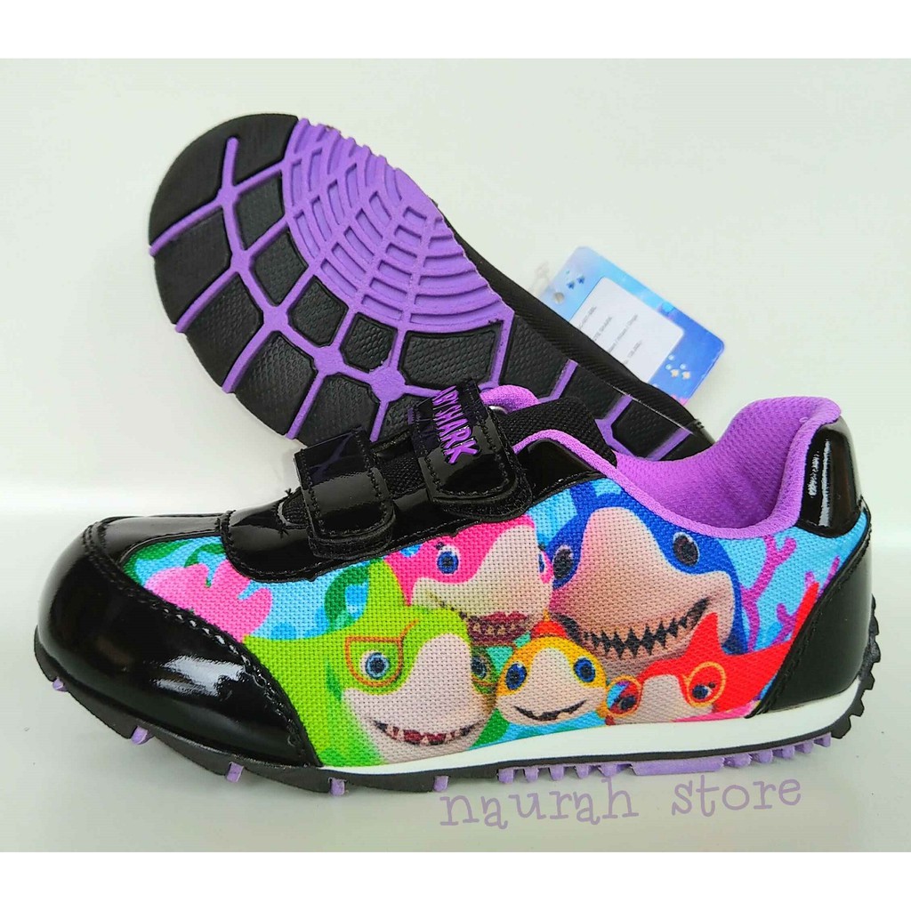 SEPATU BABY SHARK CUTE 100% ORIGINAL PEREKAT VELCRO BSC 001 PAUD TK SD DISKON PROMO MURAH OKE