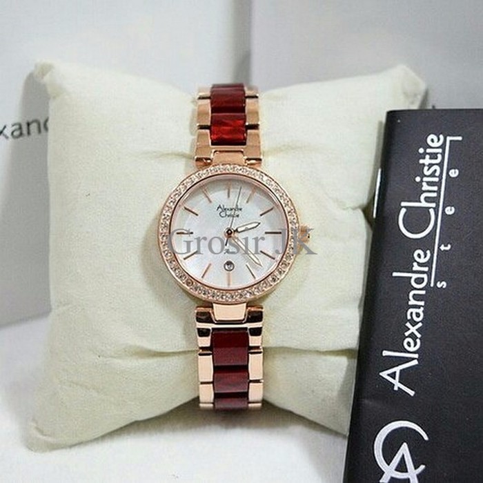 Jam Tangan Alexandre Christie Ac 2492 Merah Gold