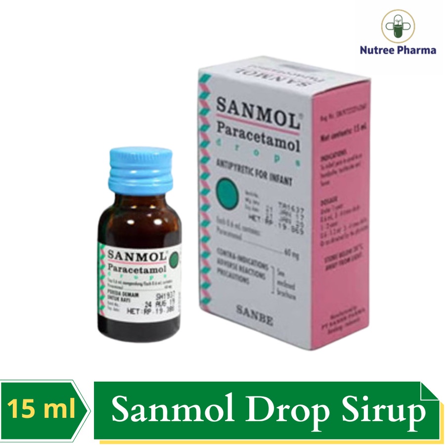SANMOL DROP 15 ML | PENURUN DEMAM BAYI |  Sirup Anak Bayi Drops paracetamol parasetamol