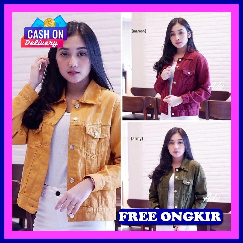 Amaris Jacket Jeans Levis Light Denim Jaket Crop Pendek Croptie P Wc920 Amr Original - Miki Jeans Ja