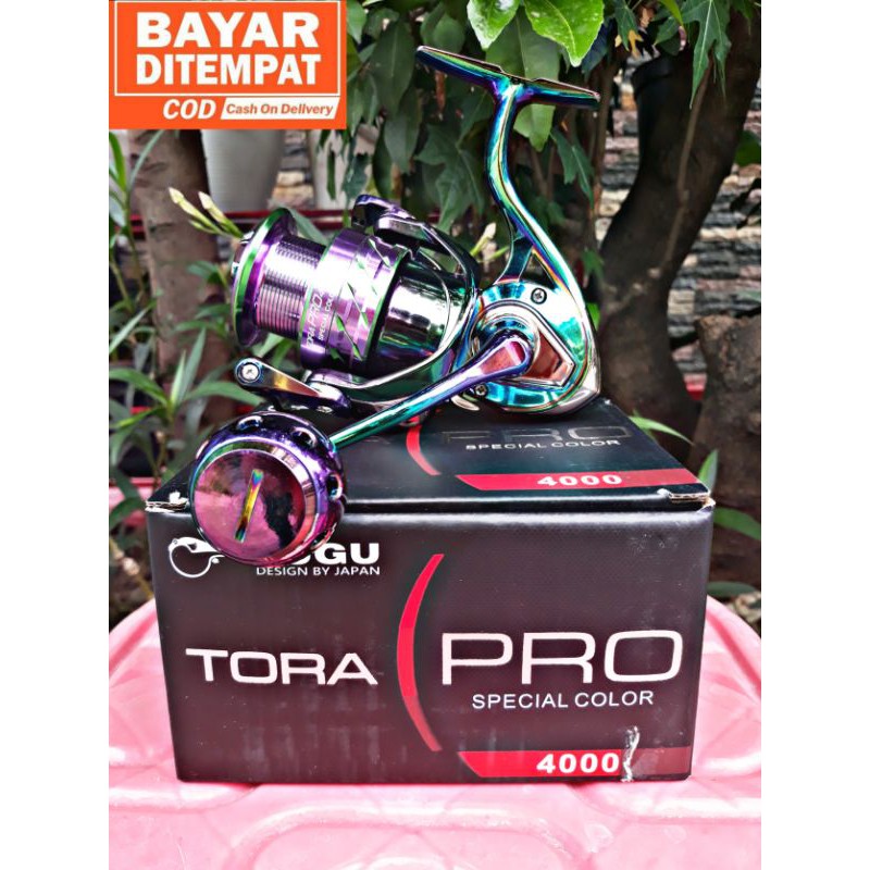 Reel Rel Rell Ril Rill Putar Katrol Spinnig Pancing Fugu Tora Special Colour Power Handle 3000 4000 