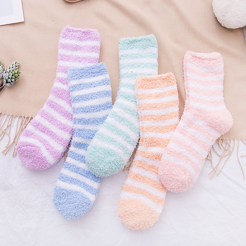 kaos kaki wanita tidur lucu tebal hangat Bahan Combed Cotton