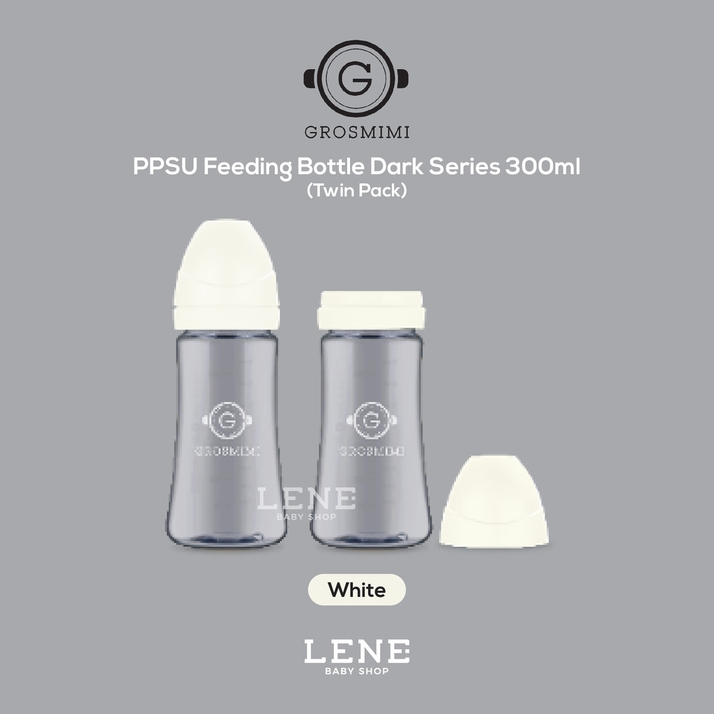 Grosmimi PPSU Feeding Bottle Dark Series 300ml Twin Pack