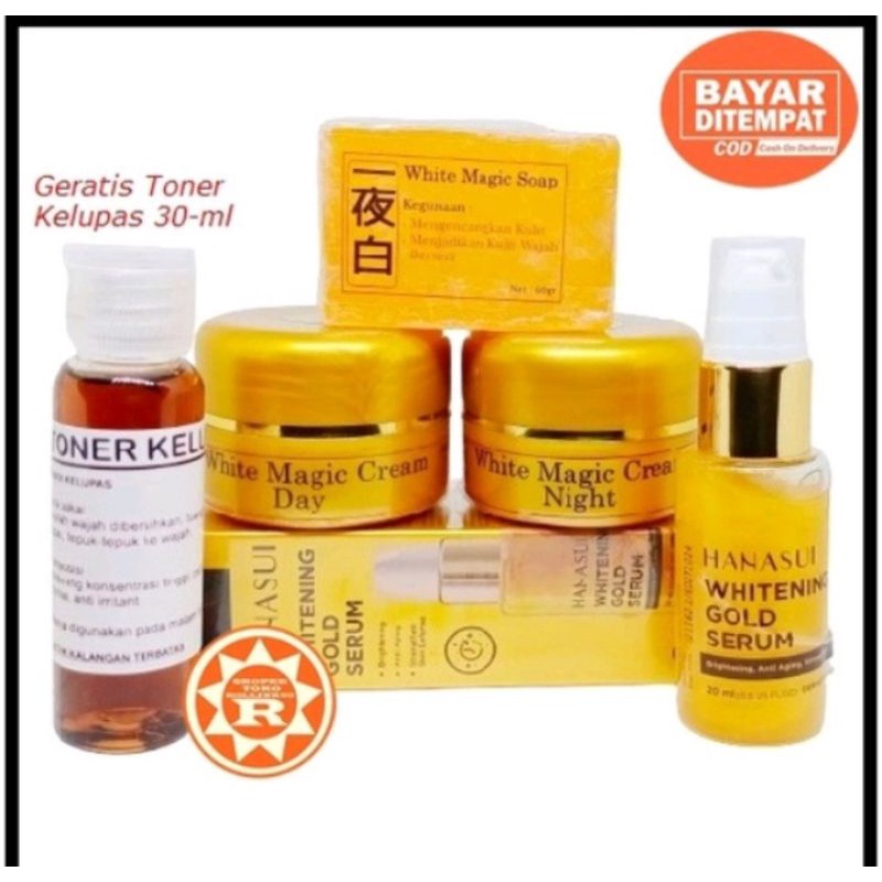 Paket Cream Magic Korea+Serum hanasui Free toner kelupas
