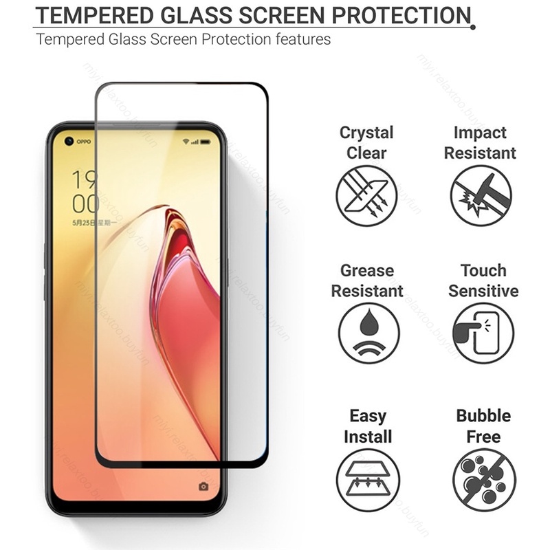 Pelindung Layar Tempered Glass Oppo Reno 8 4G Reno 8 5G Reno 8 Z Reno 8 Pro 5G Paket 2 in 1