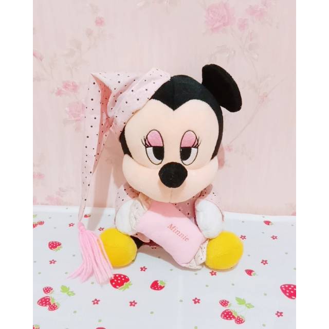 Boneka Minnie Mouse Kostum Tidur / Piyama Ori Disney PL / Preloved / Second Import