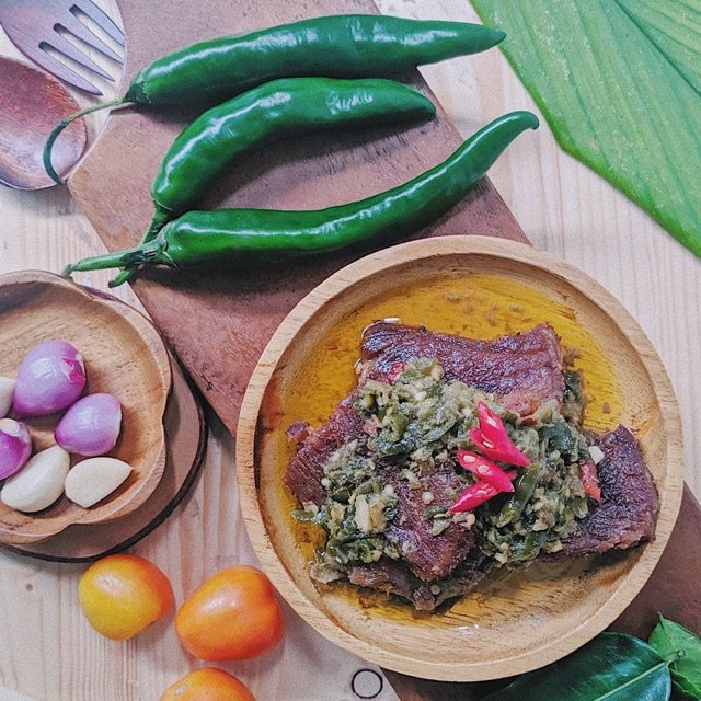

DENDENG BALADO SAMBAL HIJAU 250gram