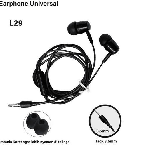 ANG HANDSFREE/HEADSET/HANDSET/EARPHONE L29 / D21 WITH MIC