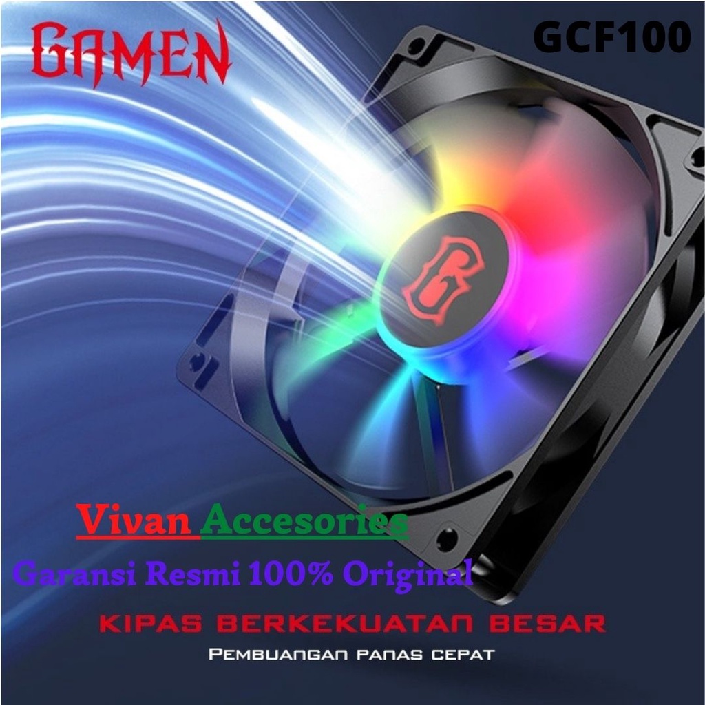 Gamen GCF100 Gaming Case Cooling Fan RGB Casing PC Kipas 12CM Original