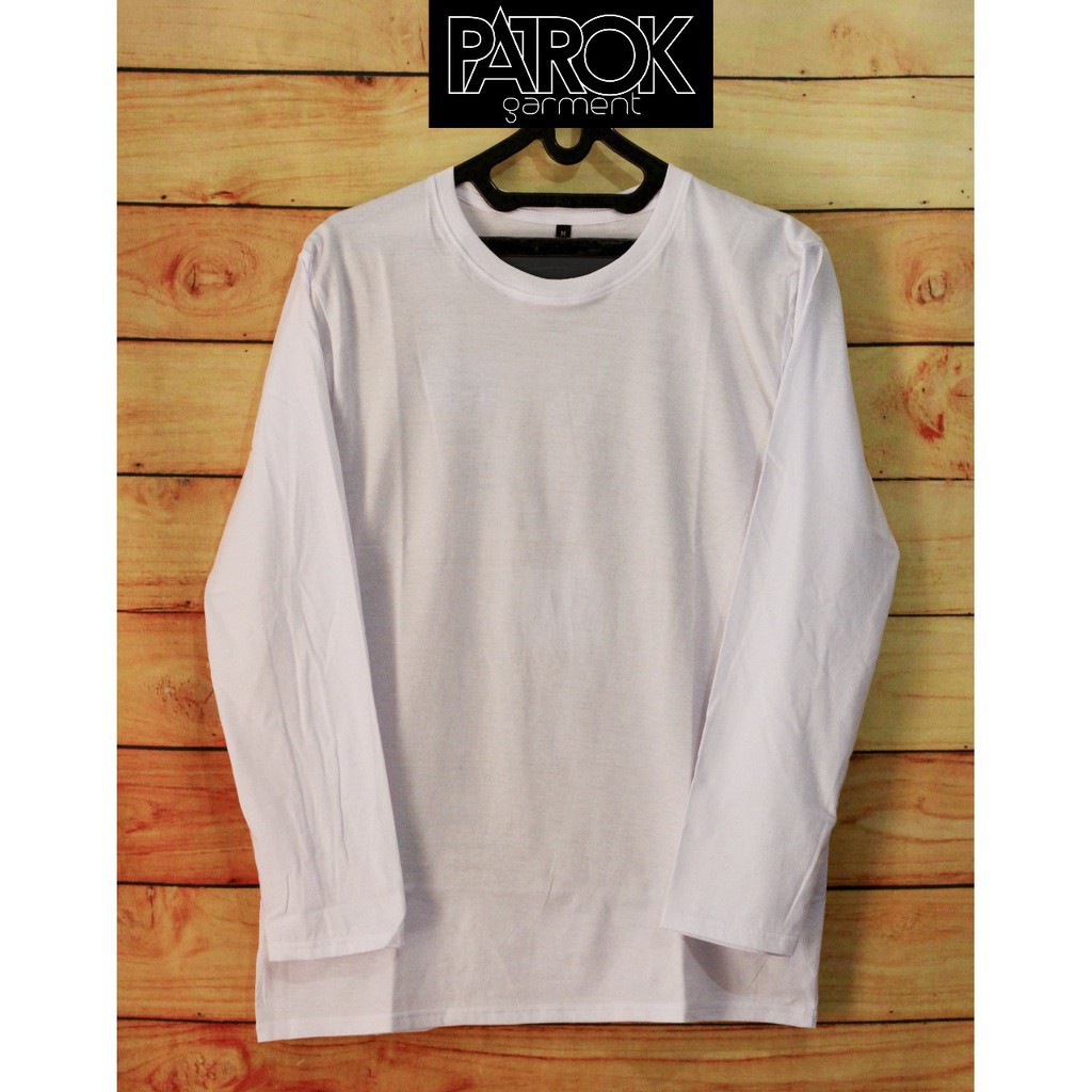 White Long Sleeves Size M Unisex 30s Eco