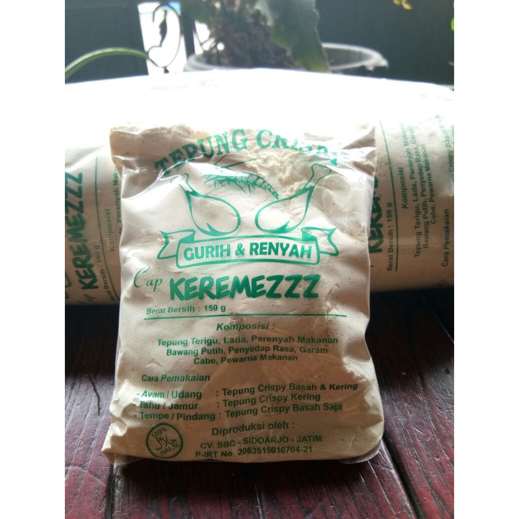 

Tepung Ayam Crispy Cap. KEREMEZZZ 150 Gram 1 Karton