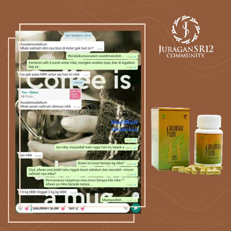 SR12 Salimah Slim Pelangsing Badan Penurun Berat Badan Pelangsing Badan Cepat dan Ampuh Obat Diet Best Seller BPOM