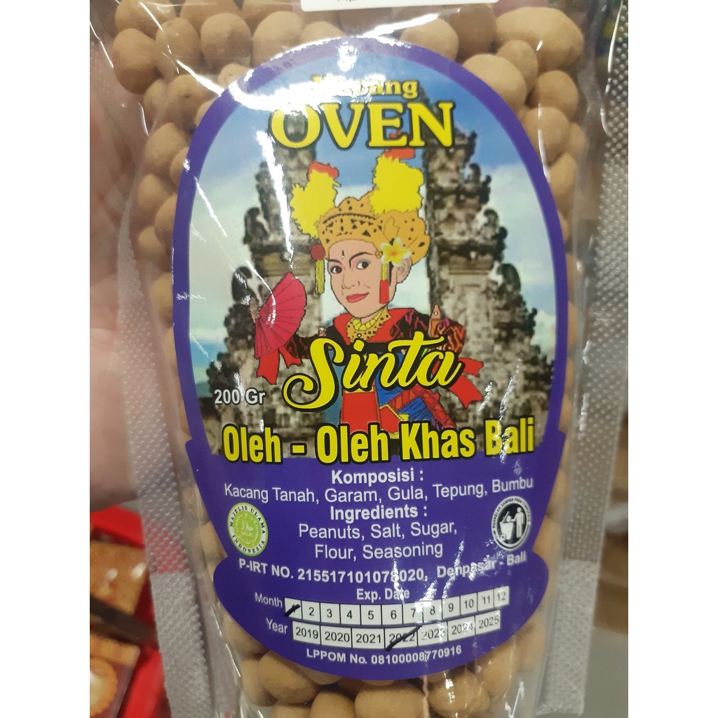 KACANG TANAH OVEN SINTA OLEH-OLEH KHAS BALI 200GR