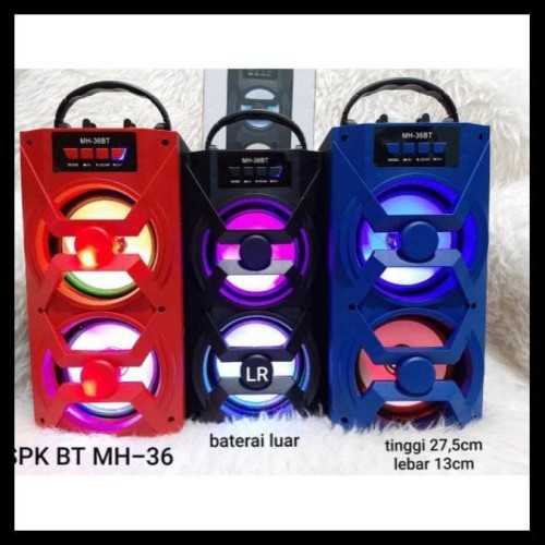 Speaker Bluetooth MH-36 BT + free Mic High Quality Bass/Speaker Aktif