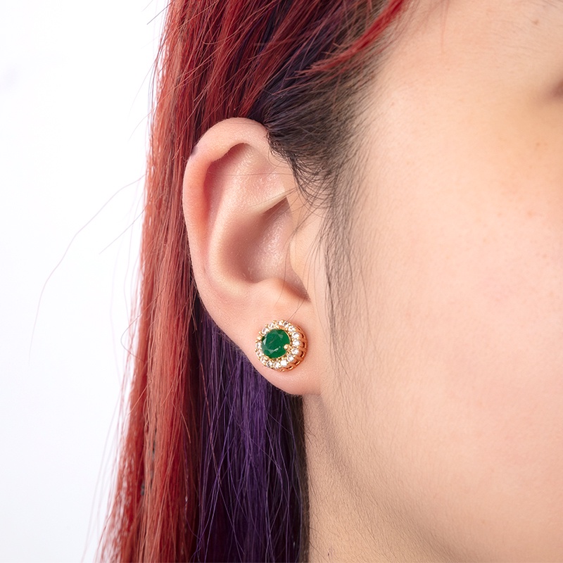 [AXIER PROMO]-Anting Tusuk Xuping Lapis Emas Zirkon Hias Untuk Remaja Perempuan Dan Wanita-5