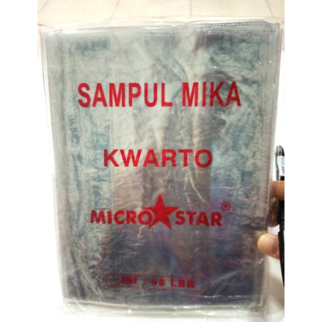 

Sampul buku mika kuarto Micro Star / sampul plastik bening kuarto per 10 lembar