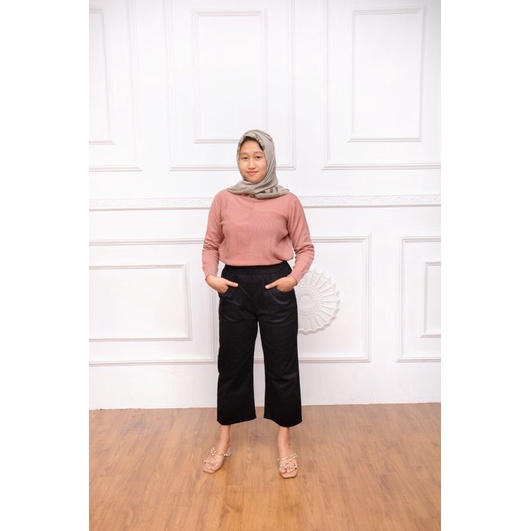 willow pants/celana kulot kekinian wanita ukuran 3L-4L/celana catton tuwill strid