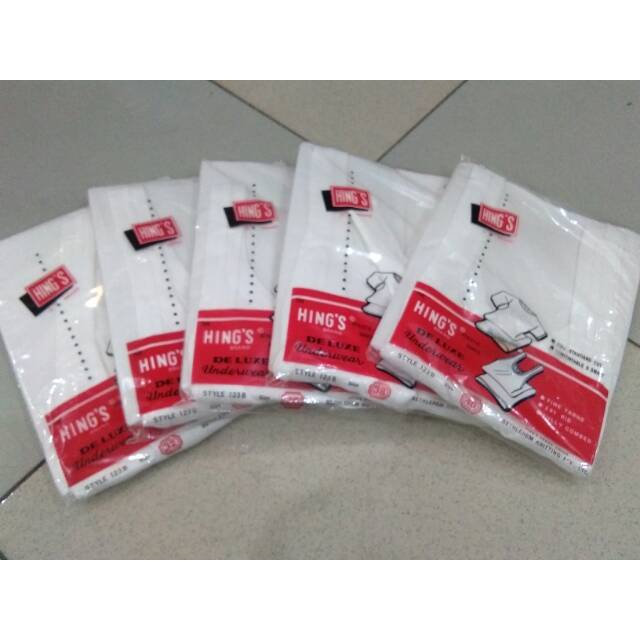 Singlet Merek Hings 123B|Pakaian Dalam Pria Dewasa|Singlet Pria|Kaos Dalam Tanpa Tangan