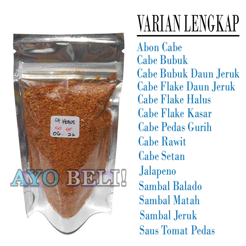 

(Beli 10 Gratis 1) Cabe Bubuk Flake Daun Jeruk Giling Bumbu Tabur