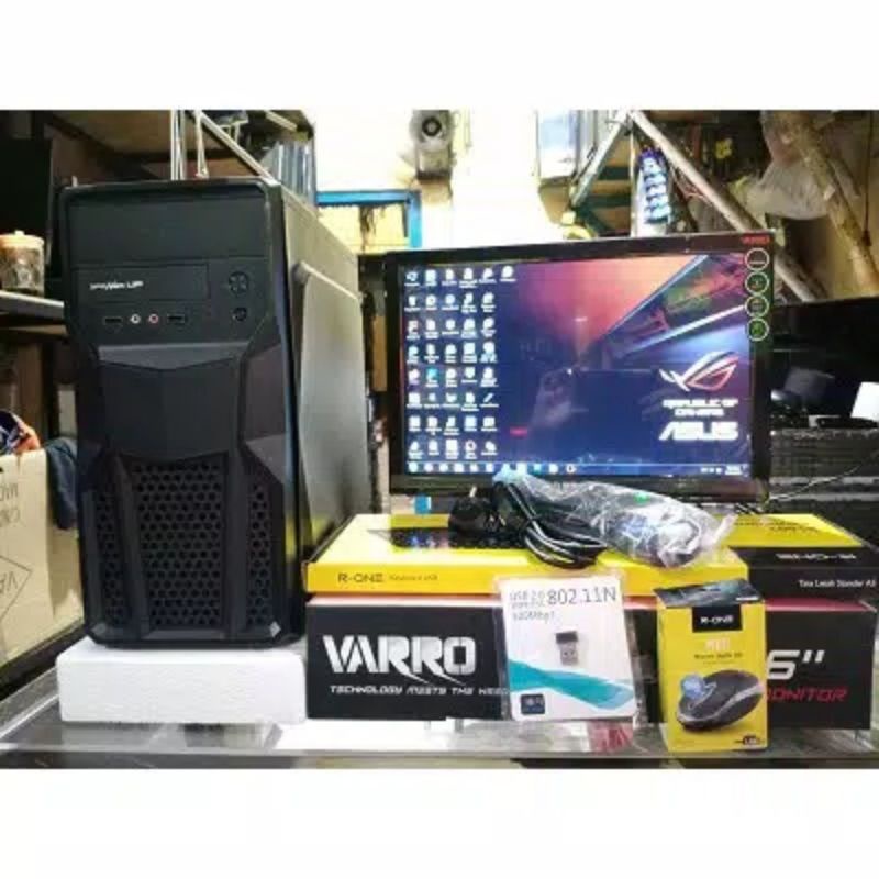 paket intel core i3  ram 8gb hd 500 led monitor lengkap