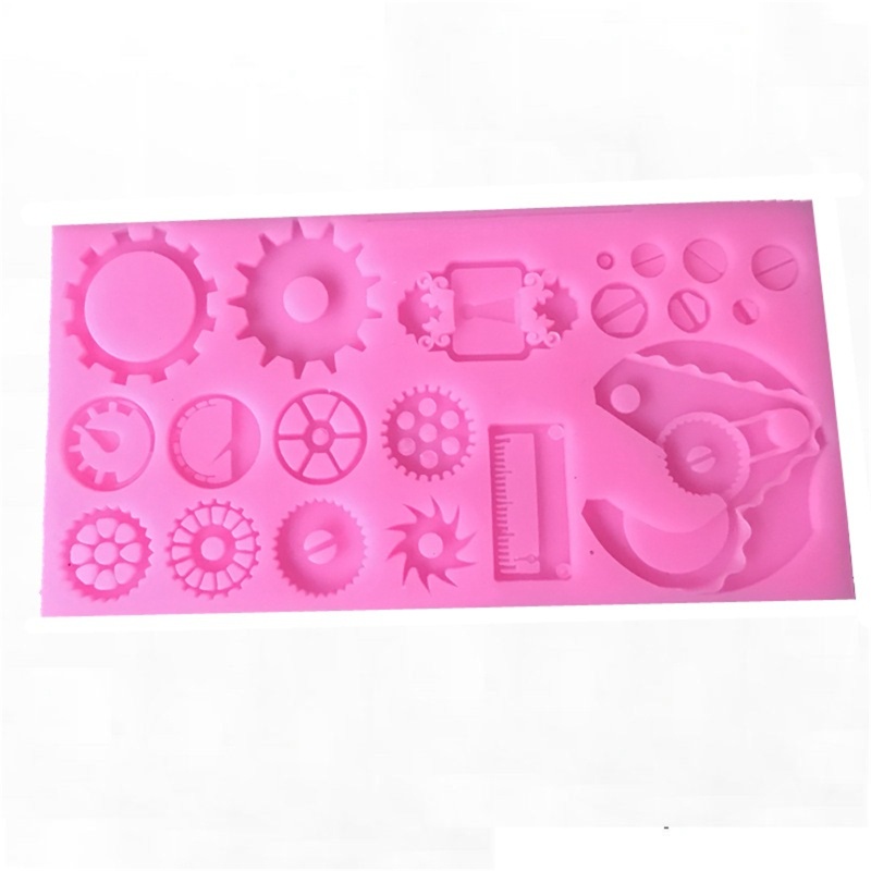 SIY Silicone Mold Steampunk Theme Heat-Resistant Fondant Mould Sugarcraft Molds for DIY Soap  Cake Baking Clay Crafts