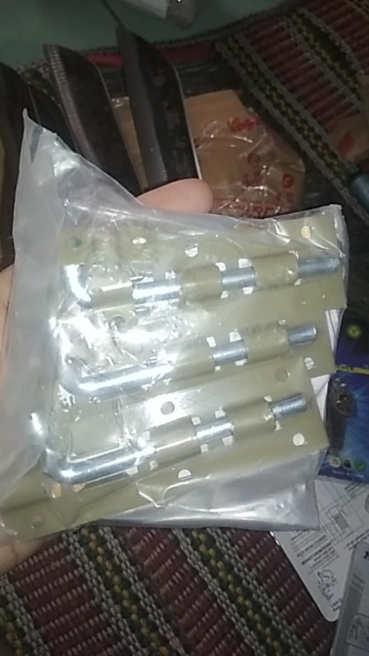 Grendel Slot Pintu Gudang Bulat Panjang Tebal Cat Uk. 4 Ats