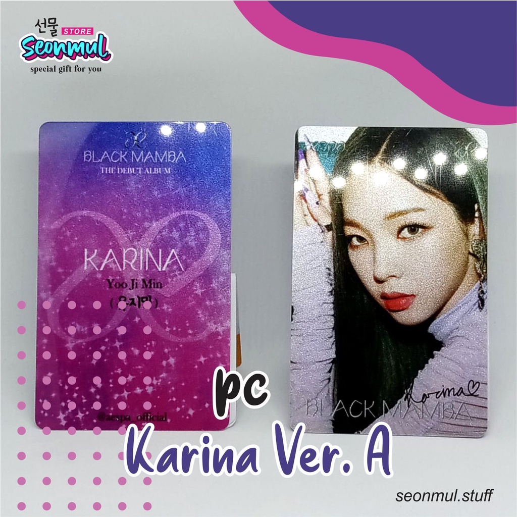 TERMURAH!!! READY STOCK PHOTOCARD AESPA BLACK MAMBA (karina)