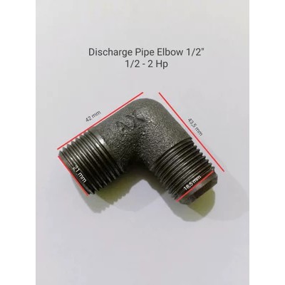 Discharge Pipe Elbow 1/2 Inch 1/2-2 hp