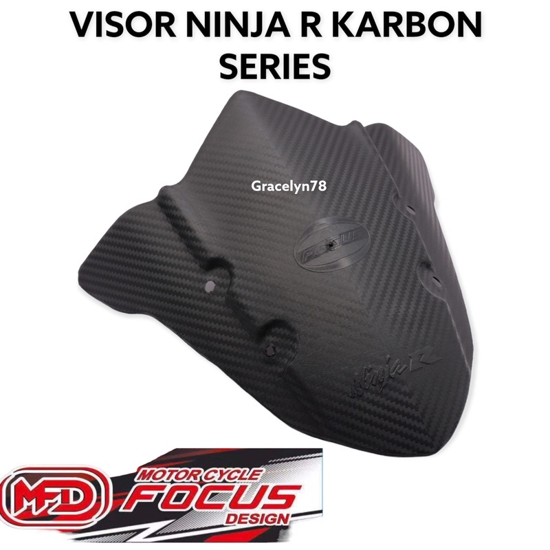 visor windshield ninja r karbon carbon series anti pecah