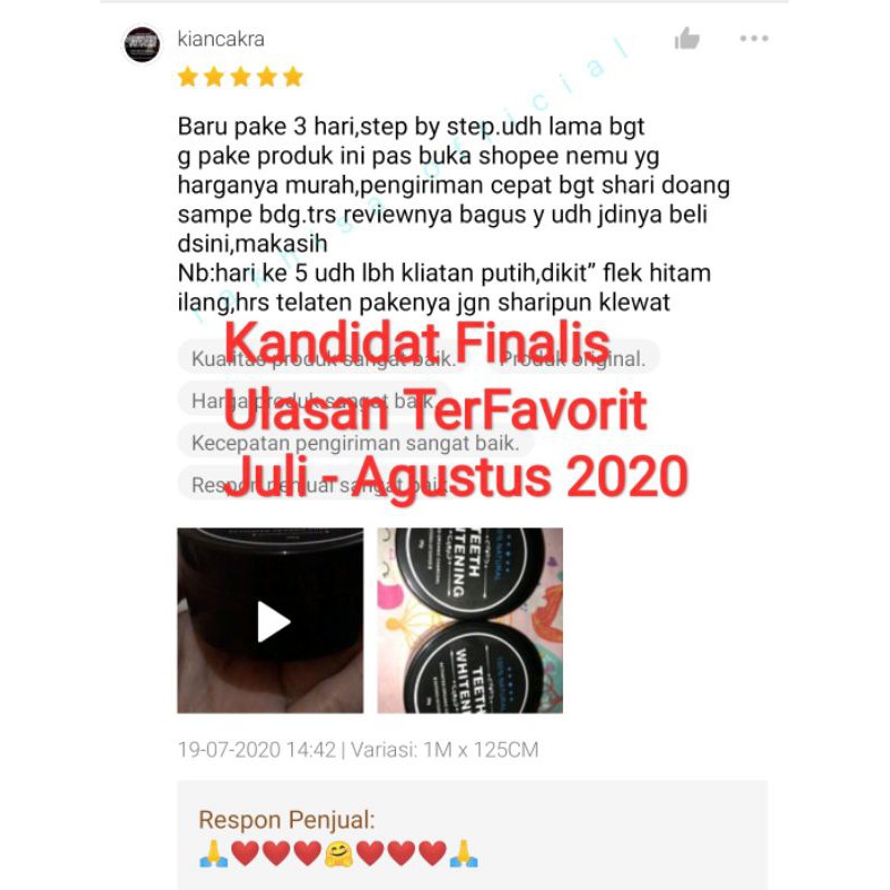 PEMUTIH GIGI TEETH WHITENING BREYLEE DAN ACTIVED CHARCOAL POWDER ORIGINAL