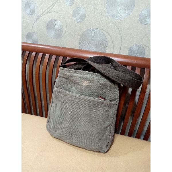 Tas selempang sling troop London kanvas tebal ori second
