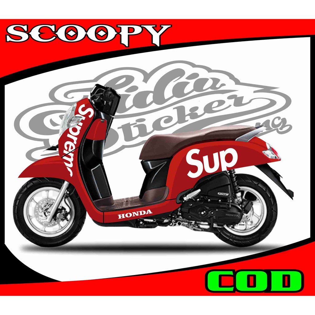 CUTTING STICKER STRIPING SUPREME SCOOPY 2017-2020