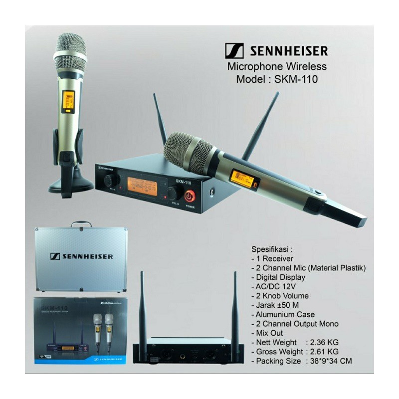 Mic Wireless SENNHEISER SKM110/SKM 110 FREE KOPER ( HANDHELD )