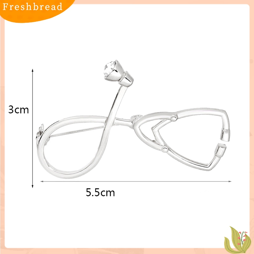 [ TERLARIS]Brooch Durable Reusable Stethoscope Shape Unisex Vintage Brooch for Work