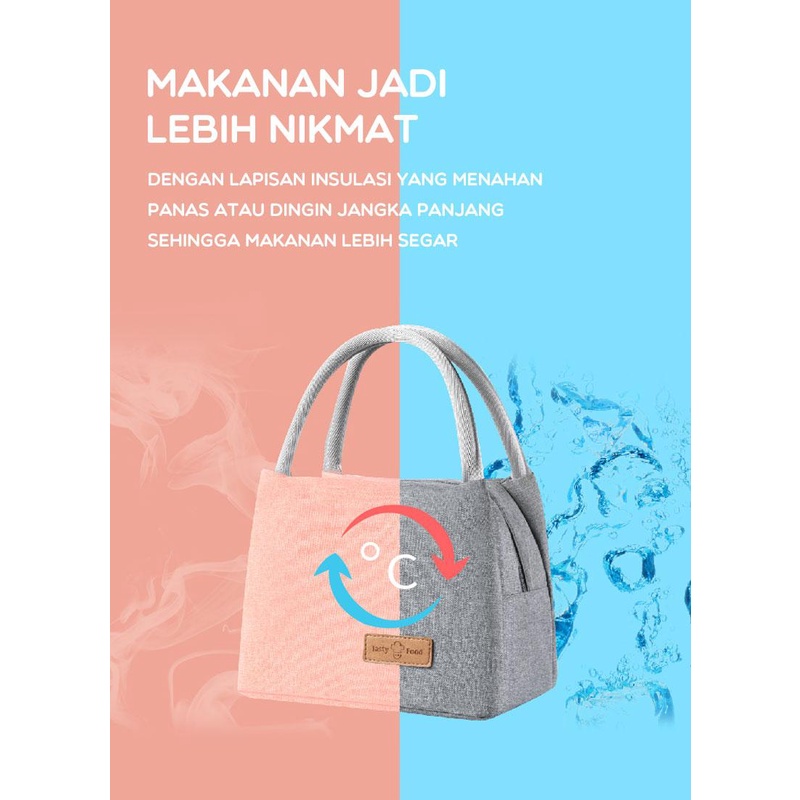 (ORI)- BONBOX Tas Bekal Multifungsi BLB10 Biru Hitam Abu-abu