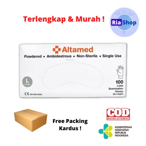 SARUNG TANGAN LATEX ALTAMED POWDER | SARUNG TANGAN MEDIS | HANDSCOON MEDIS